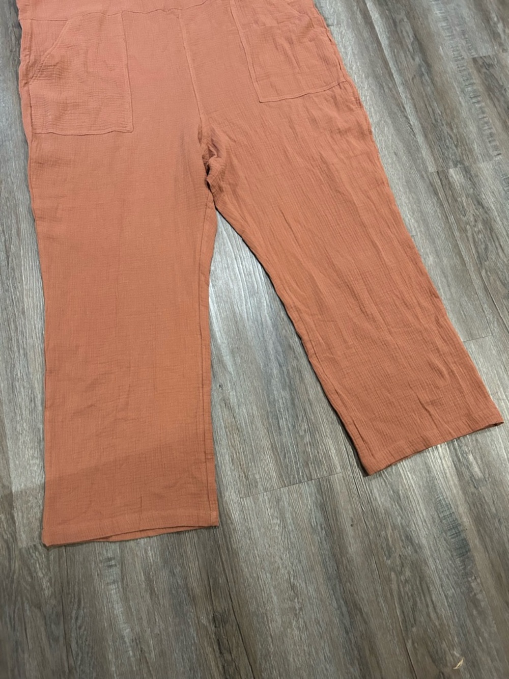 Boho Chic Gauze Cotton Rust Overalls NWT Women’s size XXL - Picture 5 of 12